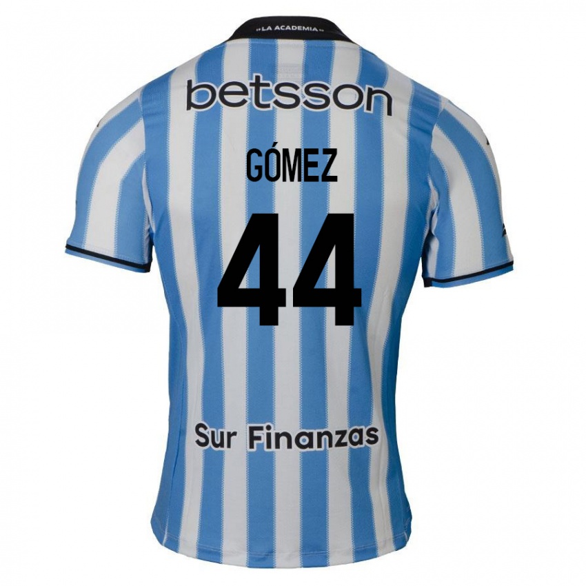 Hombre Camiseta Francisco Gómez #44 Azul Blanco Negro 1ª Equipación 2024/25 La Camisa