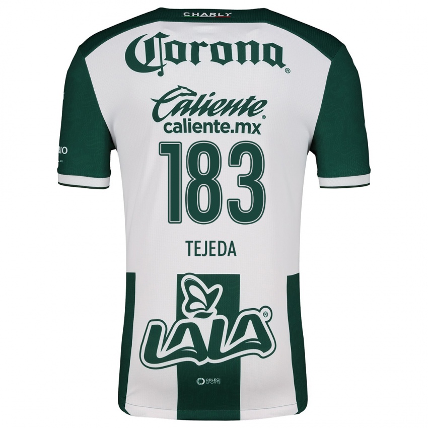 Hombre Camiseta Juan Tejeda #183 Verde Blanco 1ª Equipación 2024/25 La Camisa