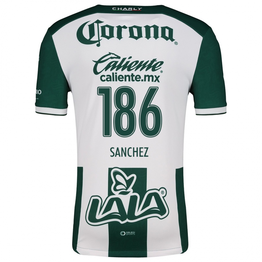 Hombre Camiseta David Sánchez #186 Verde Blanco 1ª Equipación 2024/25 La Camisa