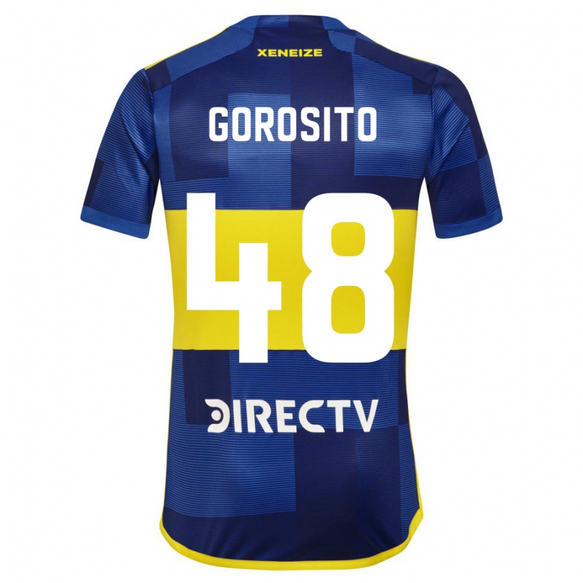 Hombre Camiseta Dylan Gorosito #48 Azul Amarillo 1ª Equipación 2024/25 La Camisa