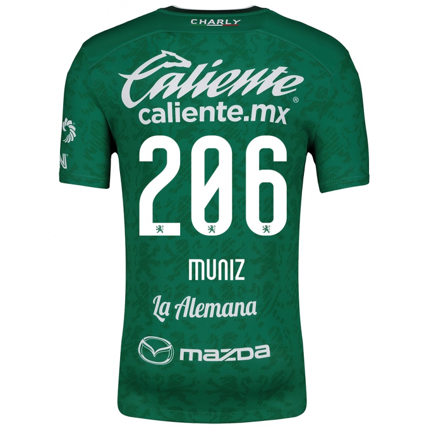 Hombre Camiseta Isaác Muñíz #206 Verde Blanco 1ª Equipación 2024/25 La Camisa