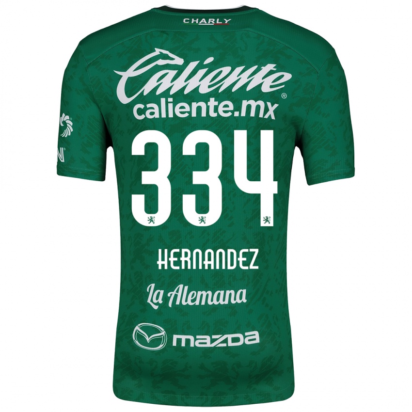 Hombre Camiseta Alan Hernández #334 Verde Blanco 1ª Equipación 2024/25 La Camisa