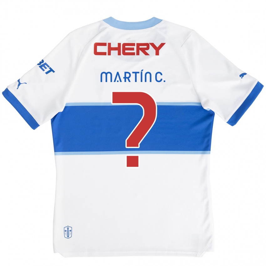 Hombre Camiseta Martín Contreras #0 Blanco Azul 1ª Equipación 2024/25 La Camisa