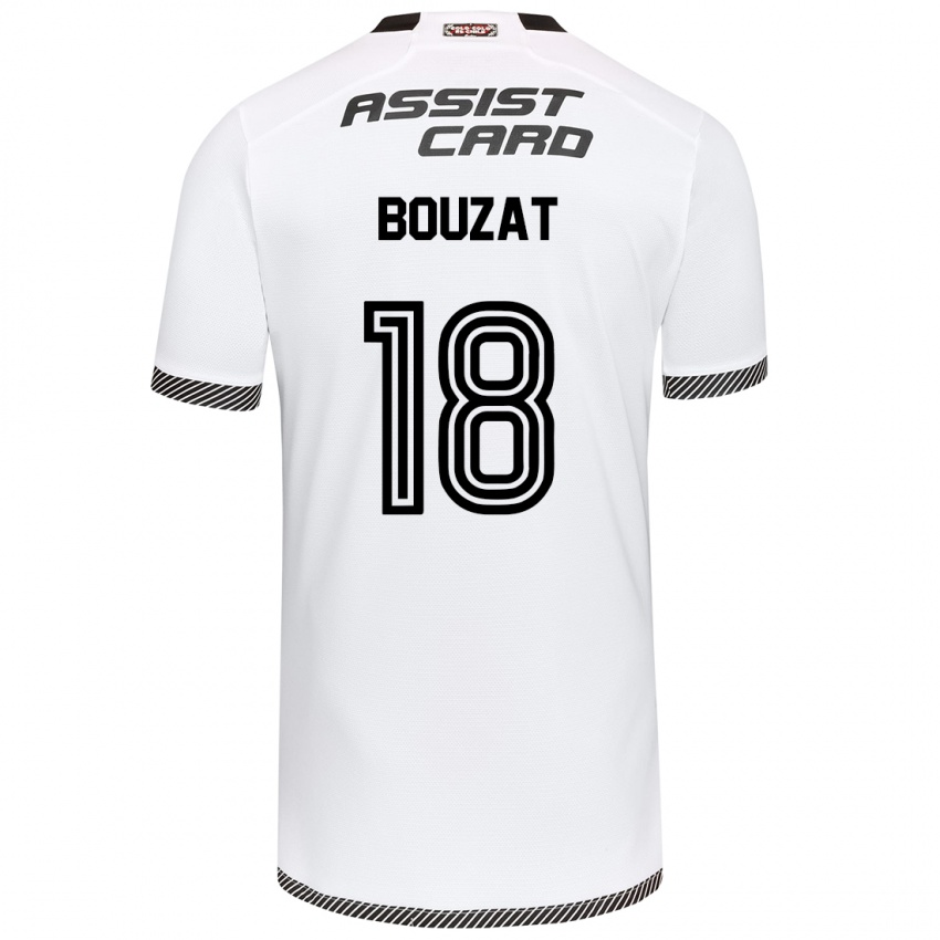 Hombre Camiseta Agustín Bouzat #18 Blanco Negro 1ª Equipación 2024/25 La Camisa