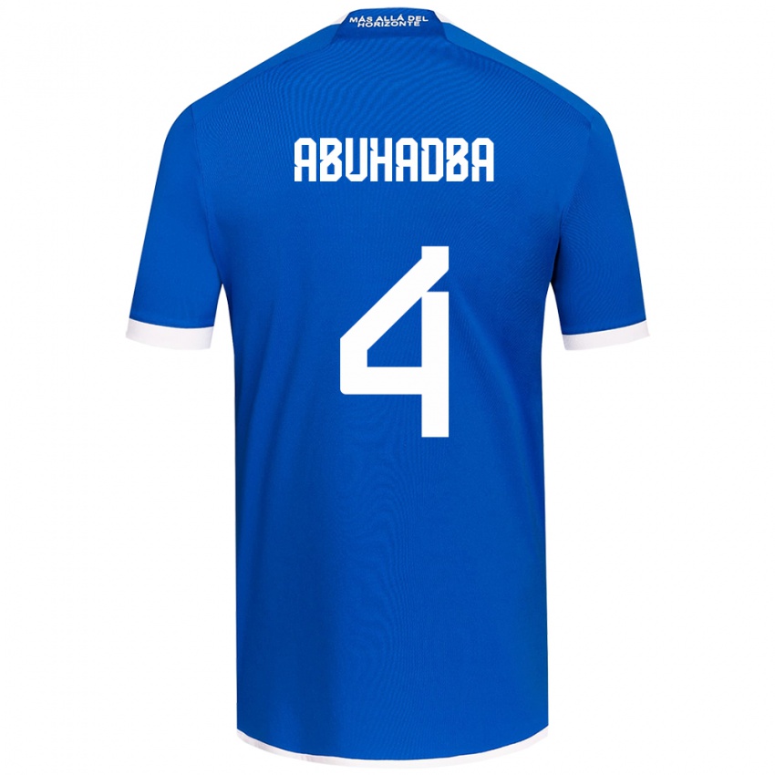 Hombre Camiseta Zacarías Abuhadba #4 Azul Blanco 1ª Equipación 2024/25 La Camisa