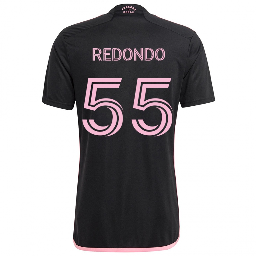 Hombre Camiseta Federico Redondo #55 Negro 2ª Equipación 2024/25 La Camisa