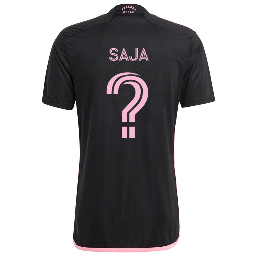 Hombre Camiseta Mateo Saja #0 Negro 2ª Equipación 2024/25 La Camisa