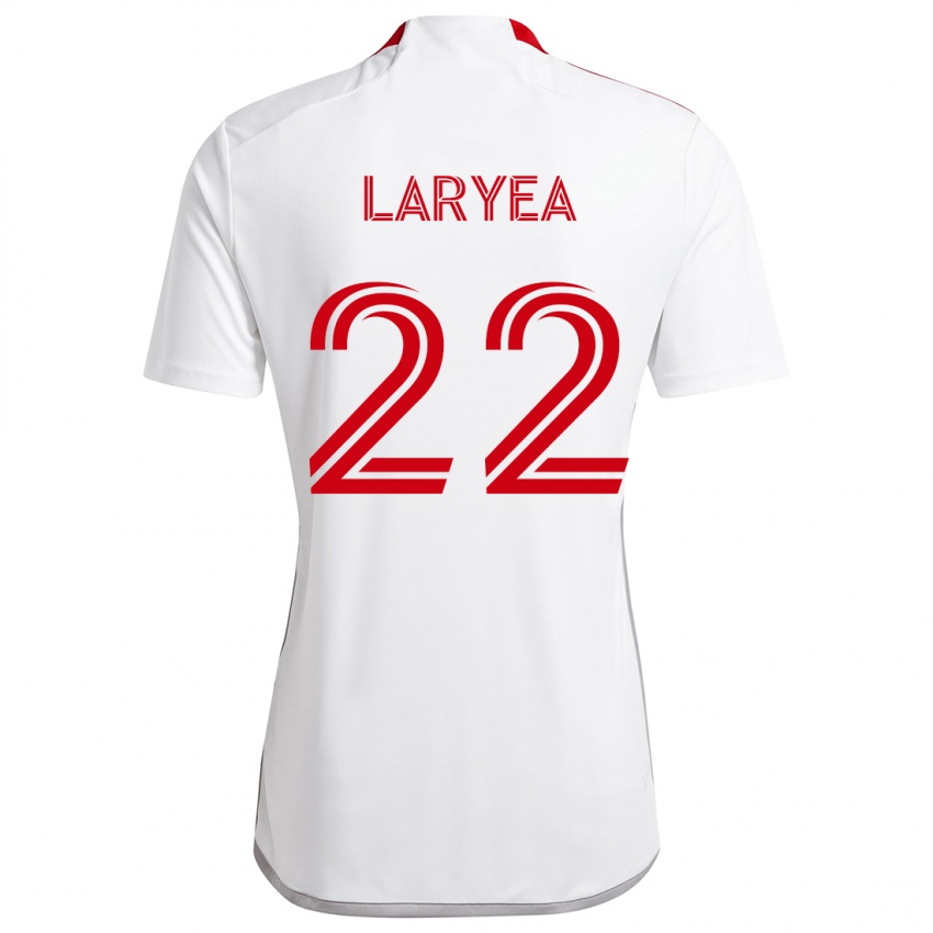 Hombre Camiseta Richie Laryea #22 Blanco Rojo 2ª Equipación 2024/25 La Camisa