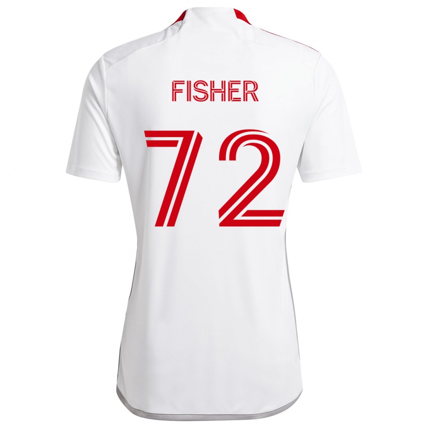 Hombre Camiseta Mark Fisher #72 Blanco Rojo 2ª Equipación 2024/25 La Camisa