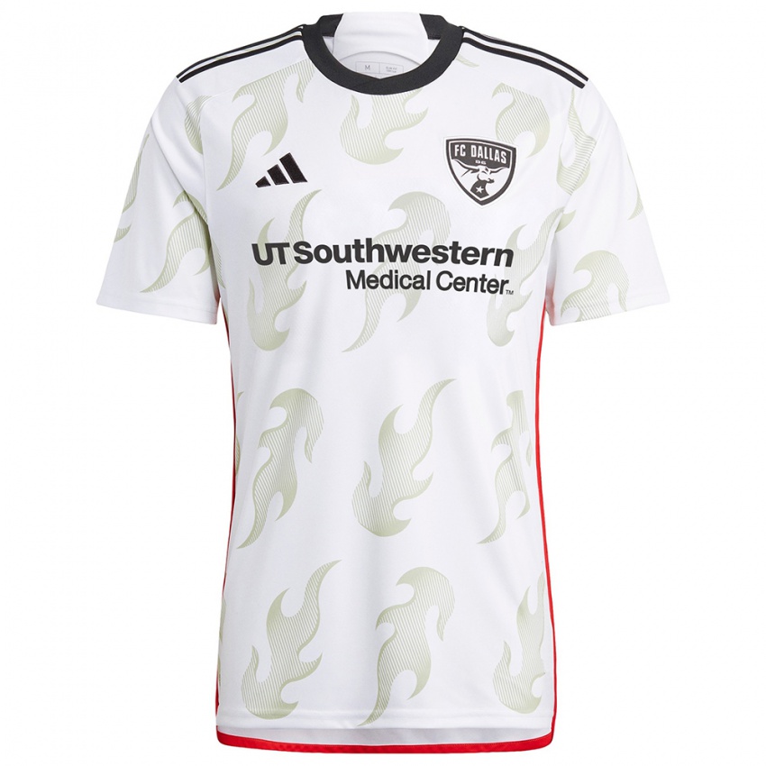 Hombre Camiseta Luke Shreiner #0 Blanco Rojo Negro 2ª Equipación 2024/25 La Camisa