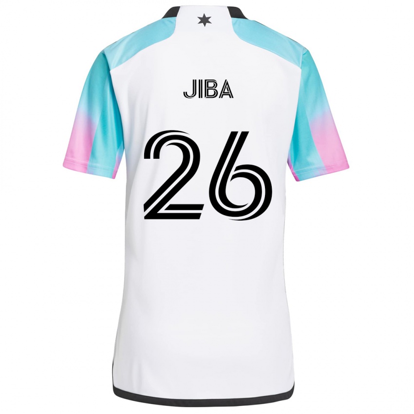 Hombre Camiseta Ryen Jiba #26 Blanco Azul Negro 2ª Equipación 2024/25 La Camisa