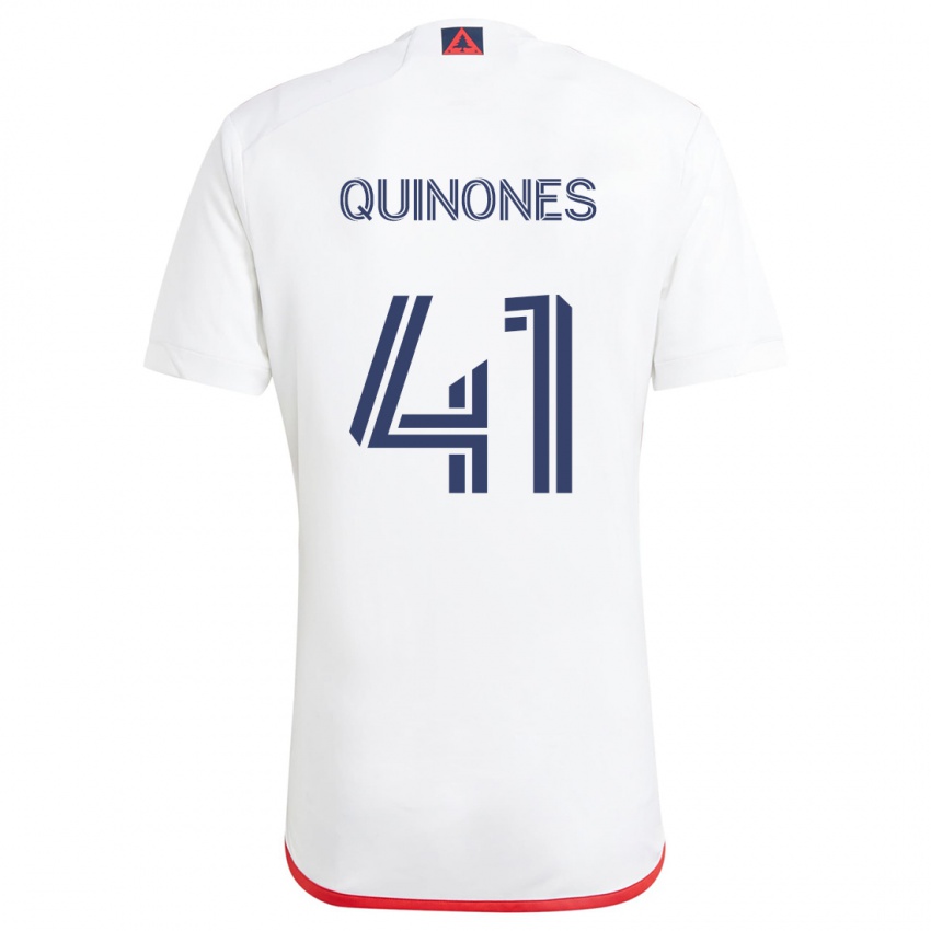 Hombre Camiseta Colby Quiñónes #41 Blanco Rojo 2ª Equipación 2024/25 La Camisa