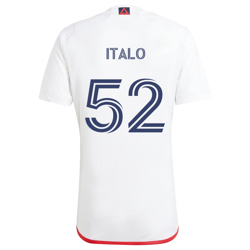 Hombre Camiseta Ítalo #52 Blanco Rojo 2ª Equipación 2024/25 La Camisa