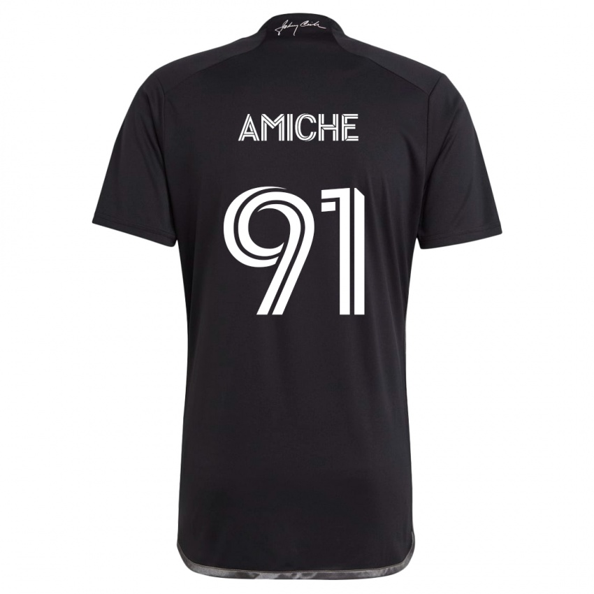 Hombre Camiseta Kemy Amiche #91 Negro 2ª Equipación 2024/25 La Camisa