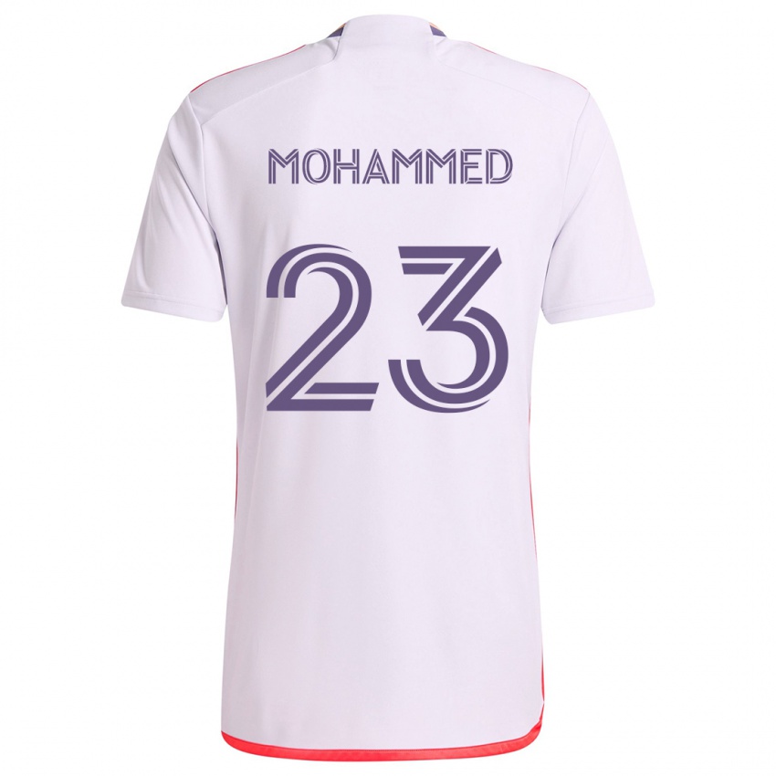 Hombre Camiseta Shak Mohammed #23 Blanco Rojo Púrpura 2ª Equipación 2024/25 La Camisa