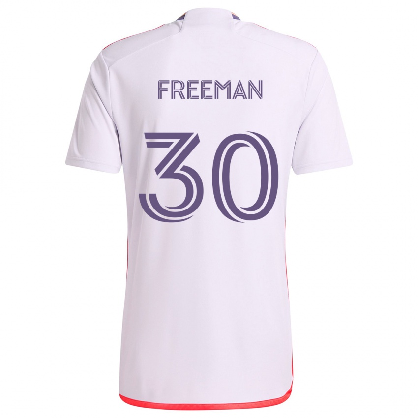 Hombre Camiseta Alex Freeman #30 Blanco Rojo Púrpura 2ª Equipación 2024/25 La Camisa