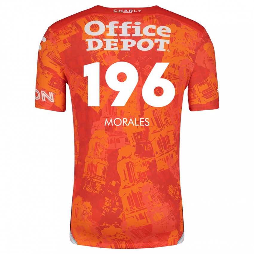 Hombre Camiseta Erik Morales #196 Naranja Blanco 2ª Equipación 2024/25 La Camisa