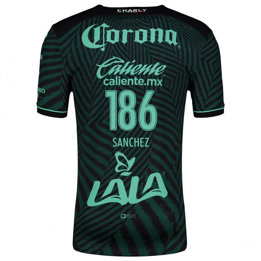 Hombre Camiseta David Sánchez #186 Verde Negro 2ª Equipación 2024/25 La Camisa