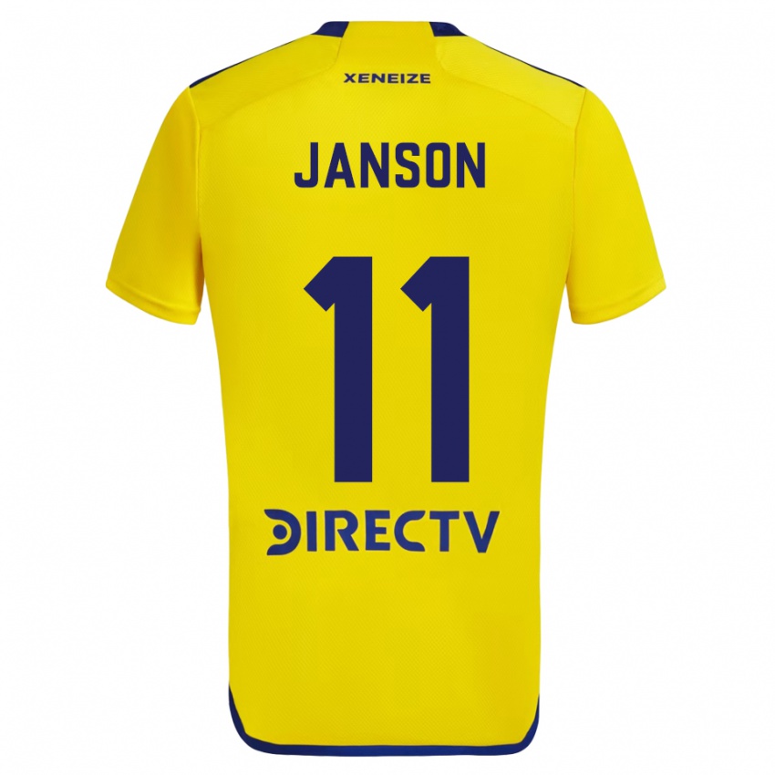 Hombre Camiseta Lucas Janson #11 Amarillo Azul 2ª Equipación 2024/25 La Camisa