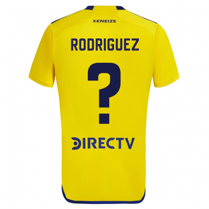 Hombre Camiseta Román Rodríguez #0 Amarillo Azul 2ª Equipación 2024/25 La Camisa