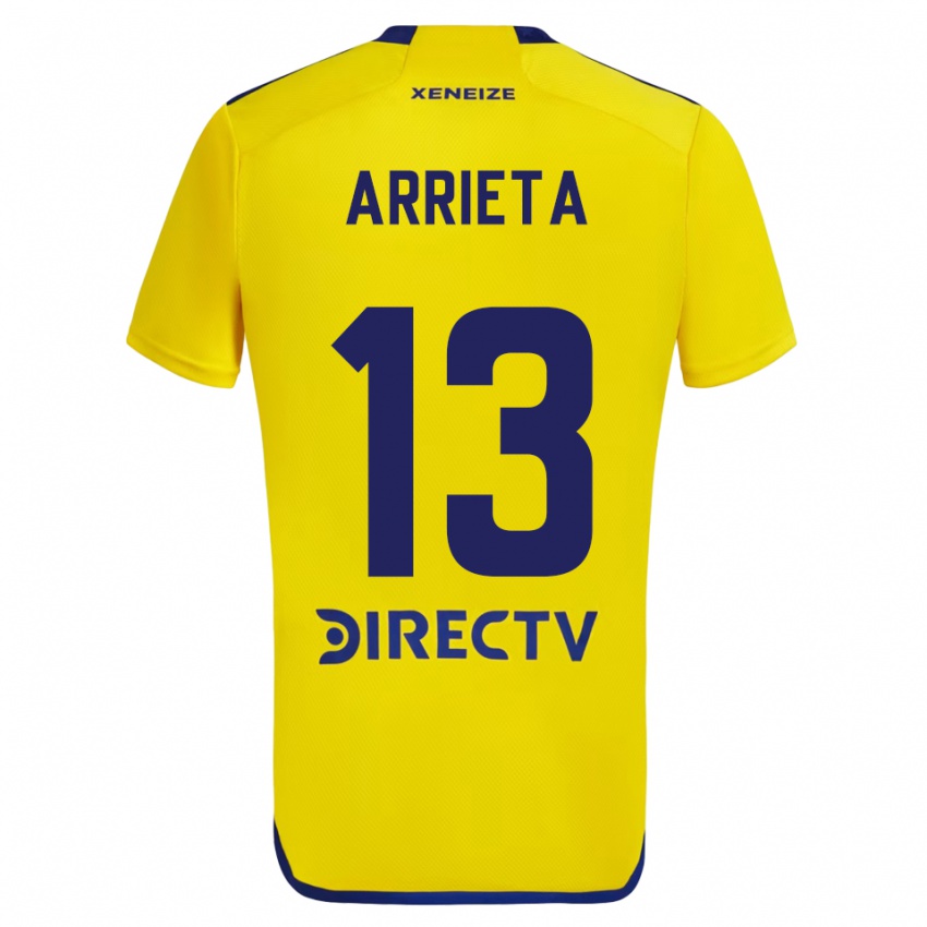 Hombre Camiseta Thomás Arrieta #13 Amarillo Azul 2ª Equipación 2024/25 La Camisa