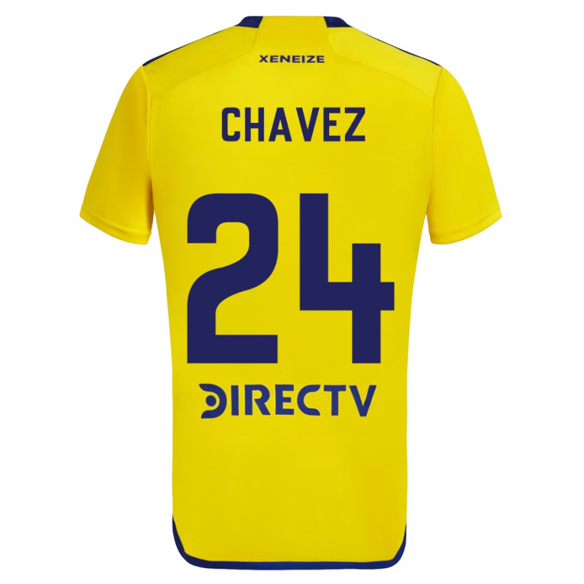 Hombre Camiseta Gabriela Chavez #24 Amarillo Azul 2ª Equipación 2024/25 La Camisa