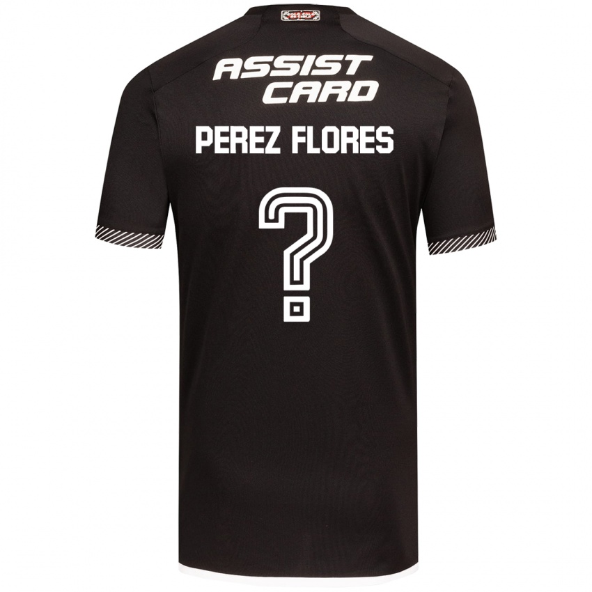 Hombre Camiseta Benjamín Pérez Flores #0 Blanco Negro 2ª Equipación 2024/25 La Camisa