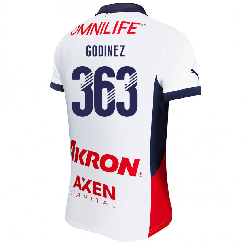 Hombre Camiseta André Godinez #363 Blanco Rojo Azul 2ª Equipación 2024/25 La Camisa