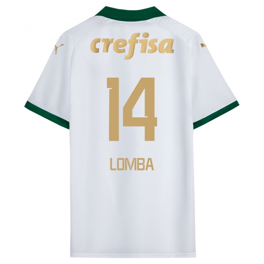 Hombre Camiseta Marcelo Lomba #14 Blanco Verde 2ª Equipación 2024/25 La Camisa