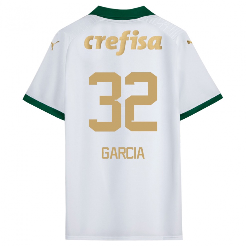 Hombre Camiseta Garcia #32 Blanco Verde 2ª Equipación 2024/25 La Camisa