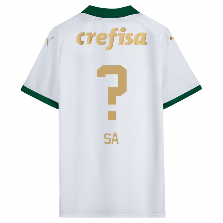 Hombre Camiseta Luiz Sá #0 Blanco Verde 2ª Equipación 2024/25 La Camisa