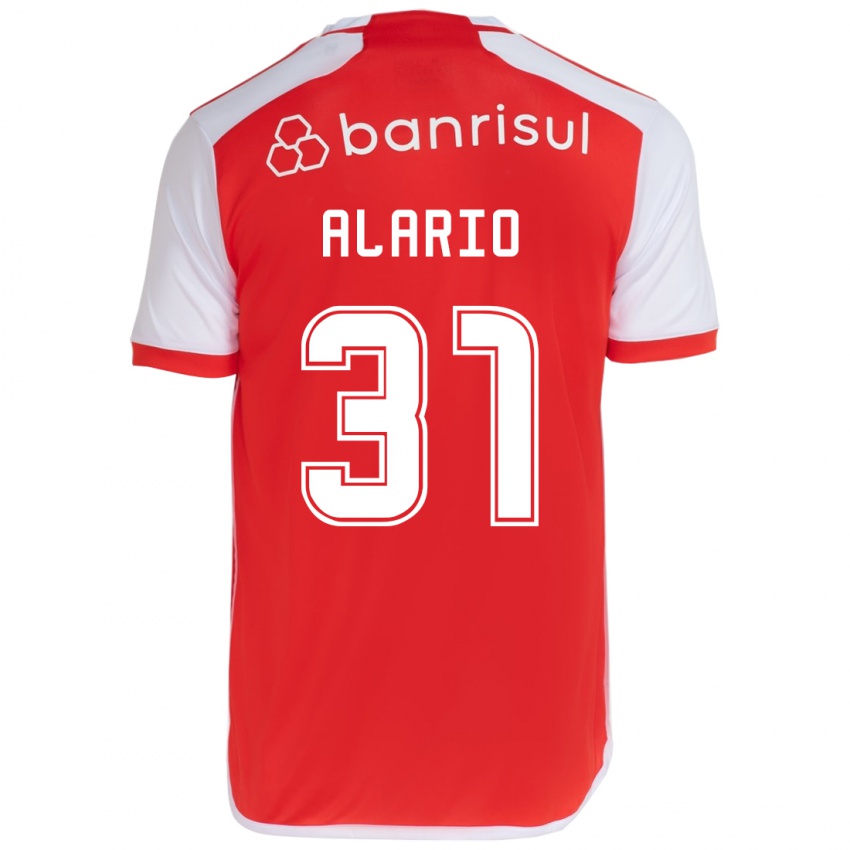 Mujer Camiseta Lucas Alario #31 Rojo Blanco 1ª Equipación 2024/25 La Camisa