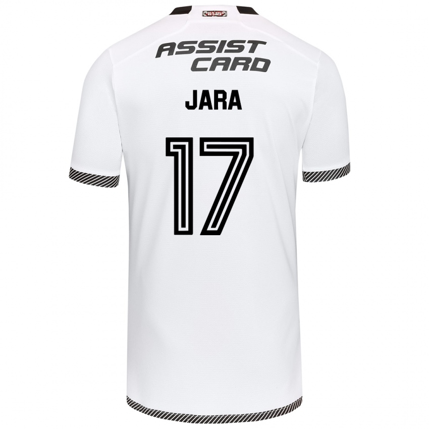 Mujer Camiseta Ignacio Jara #17 Blanco Negro 1ª Equipación 2024/25 La Camisa