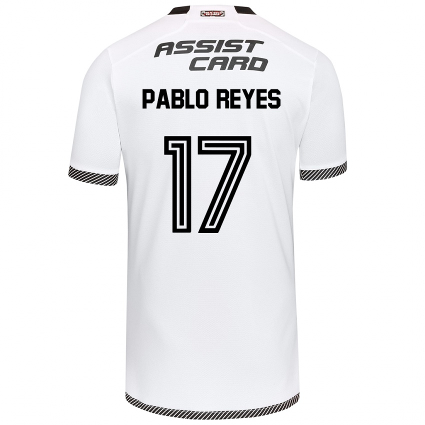 Mujer Camiseta Juan Pablo Reyes #17 Blanco Negro 1ª Equipación 2024/25 La Camisa