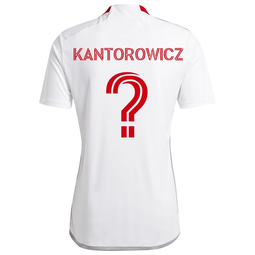 Mujer Camiseta Dominic Kantorowicz #0 Blanco Rojo 2ª Equipación 2024/25 La Camisa