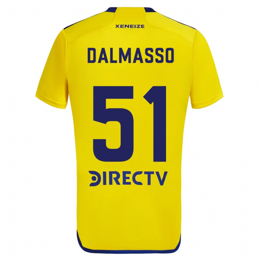 Mujer Camiseta Santiago Dalmasso #51 Amarillo Azul 2ª Equipación 2024/25 La Camisa