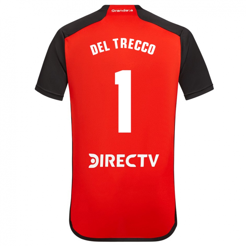 Mujer Camiseta Martina Del Trecco #1 Rojo Negro Blanco 2ª Equipación 2024/25 La Camisa