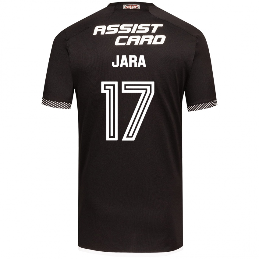 Mujer Camiseta Ignacio Jara #17 Blanco Negro 2ª Equipación 2024/25 La Camisa