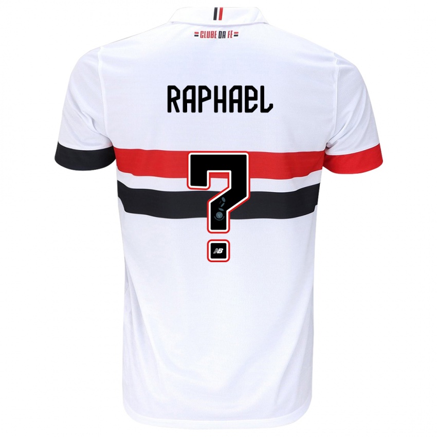 Niño Camiseta Raphael #0 Blanco Rojo Negro 1ª Equipación 2024/25 La Camisa