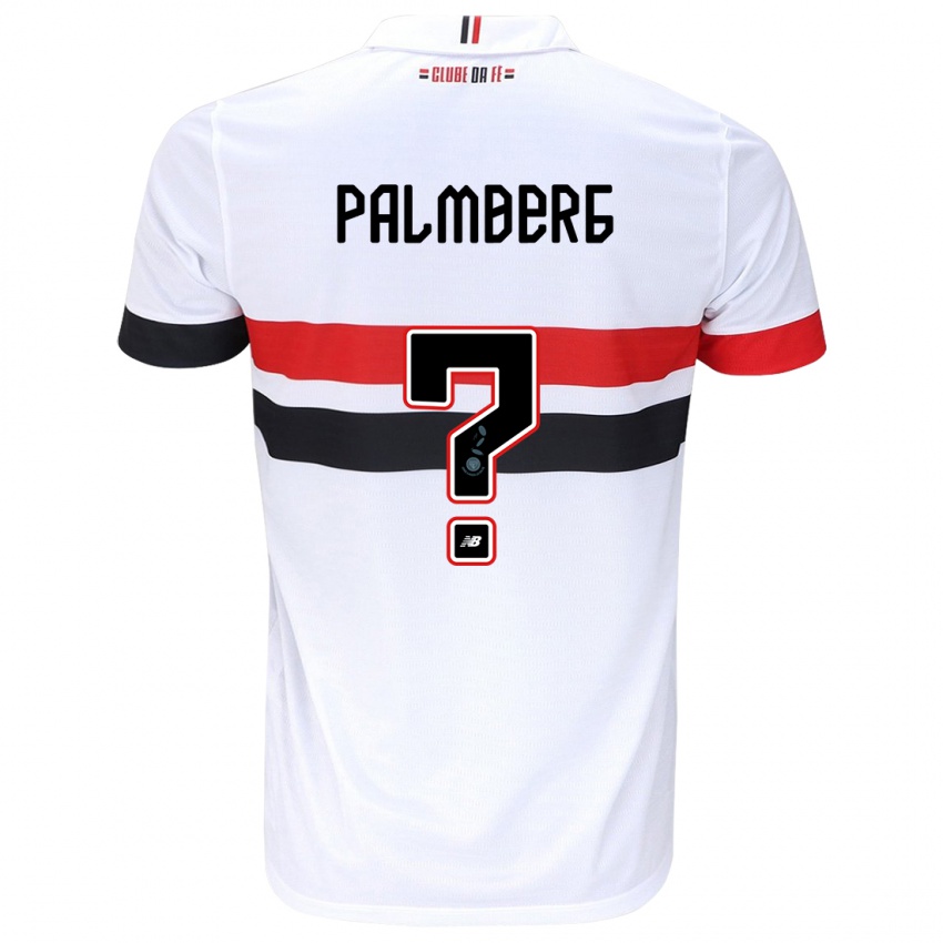 Niño Camiseta Palmberg #0 Blanco Rojo Negro 1ª Equipación 2024/25 La Camisa