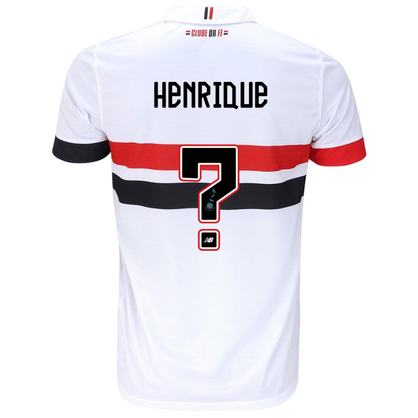 Niño Camiseta Luiz Henrique #0 Blanco Rojo Negro 1ª Equipación 2024/25 La Camisa