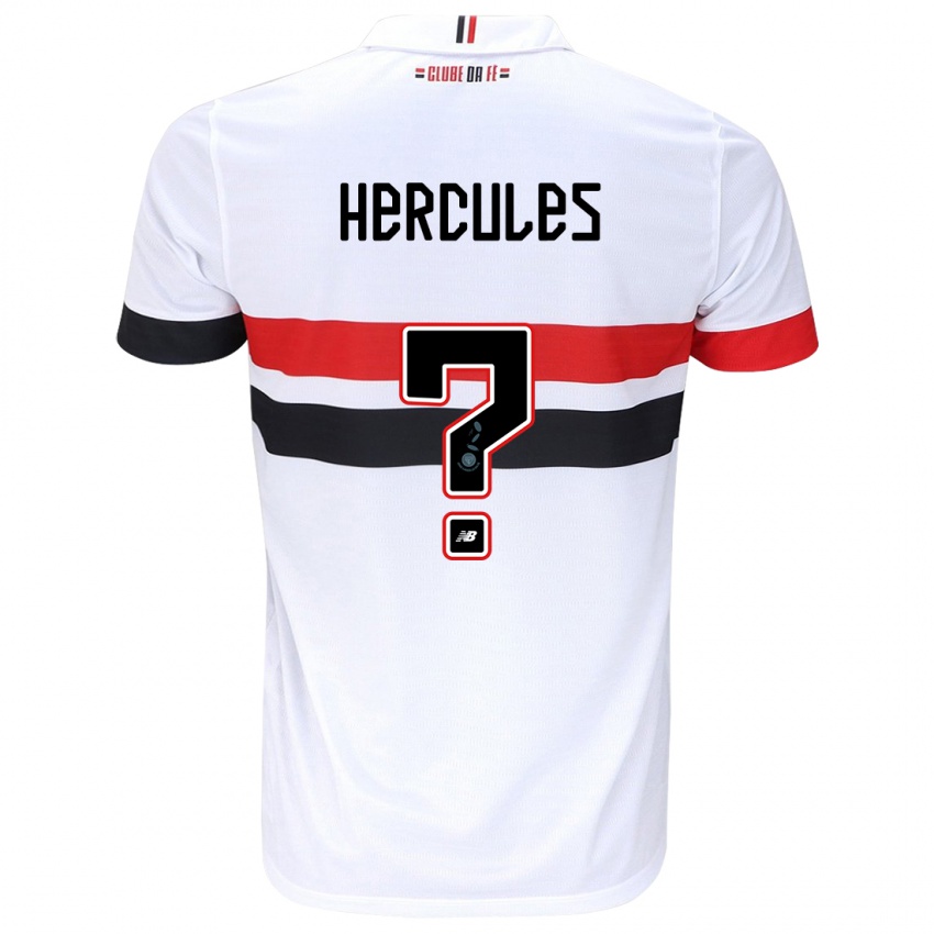 Niño Camiseta Hercules #0 Blanco Rojo Negro 1ª Equipación 2024/25 La Camisa