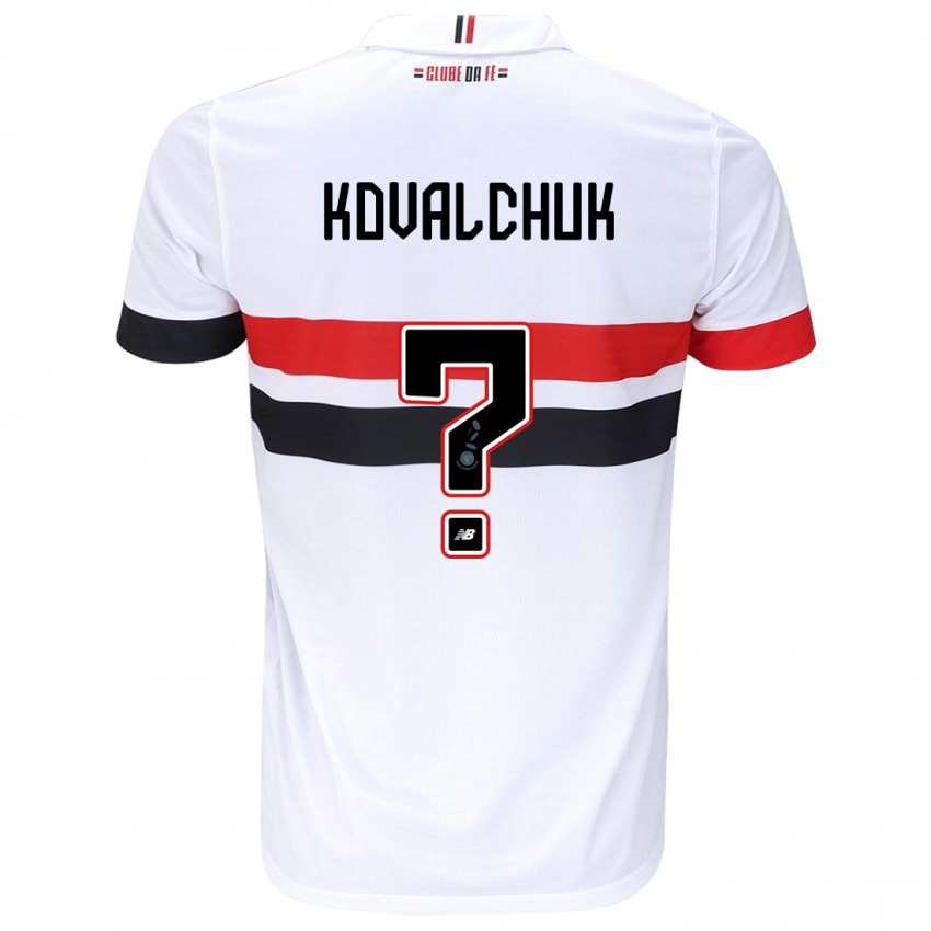 Niño Camiseta Filipp Kovalchuk #0 Blanco Rojo Negro 1ª Equipación 2024/25 La Camisa