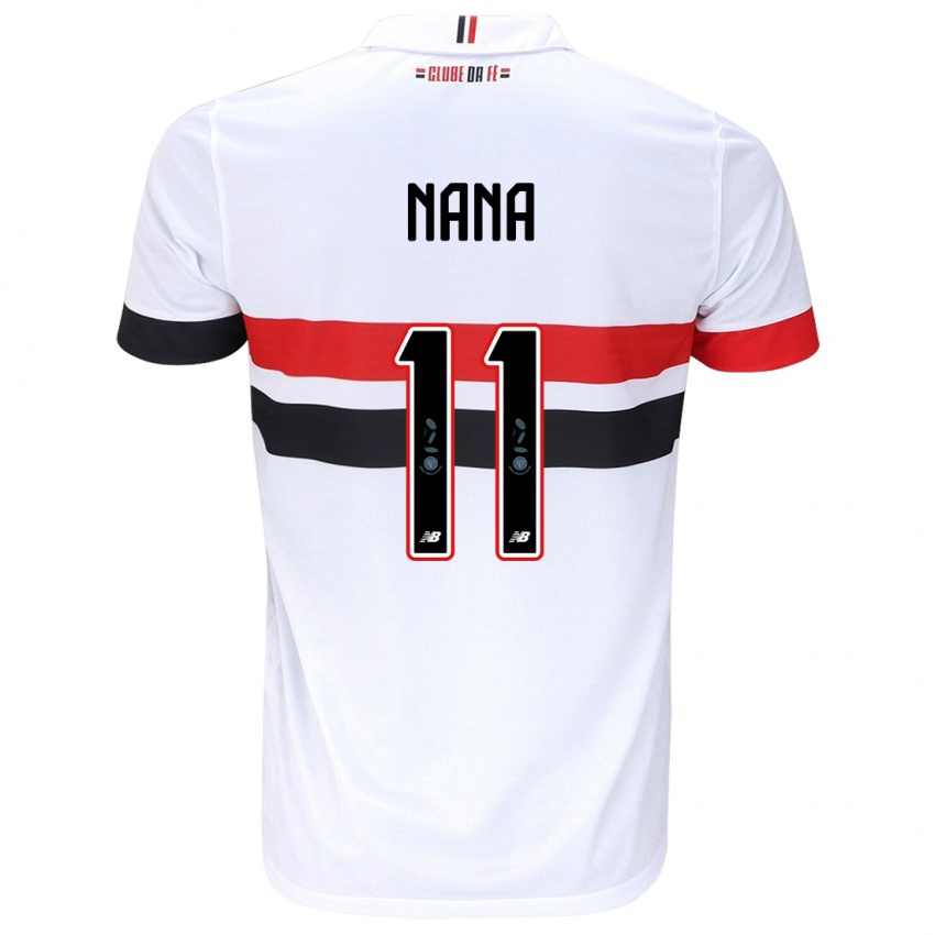 Niño Camiseta Nana #11 Blanco Rojo Negro 1ª Equipación 2024/25 La Camisa