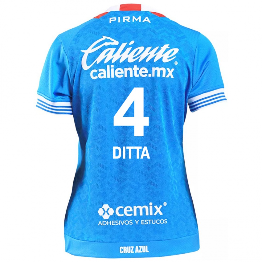 Niño Camiseta Willer Ditta #4 Cielo Azul 1ª Equipación 2024/25 La Camisa