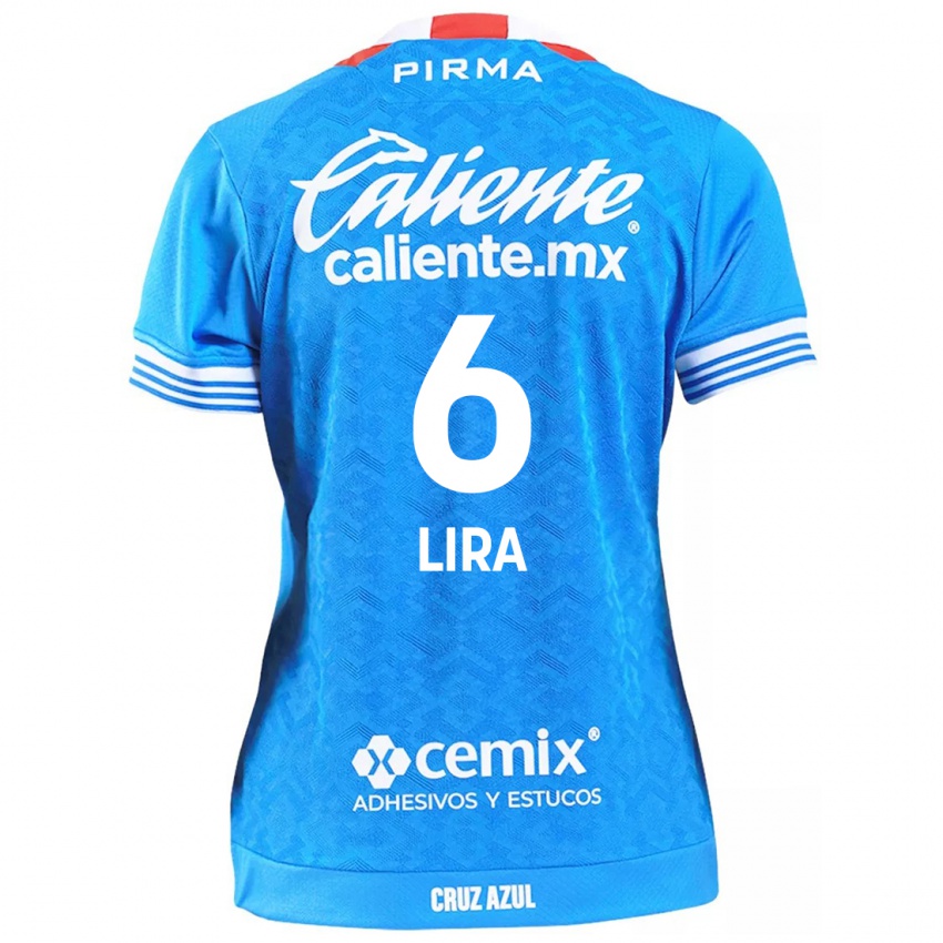 Niño Camiseta Érik Lira #6 Cielo Azul 1ª Equipación 2024/25 La Camisa