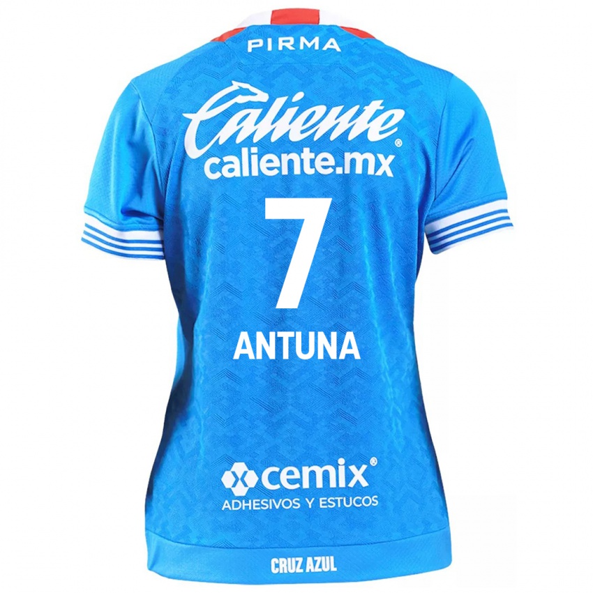 Niño Camiseta Uriel Antuna #7 Cielo Azul 1ª Equipación 2024/25 La Camisa