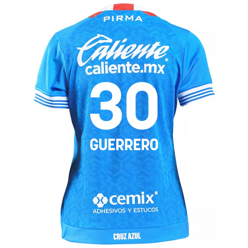 Niño Camiseta Rafael Guerrero #30 Cielo Azul 1ª Equipación 2024/25 La Camisa