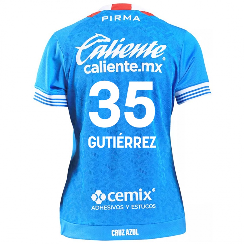 Niño Camiseta Luis Gutiérrez #35 Cielo Azul 1ª Equipación 2024/25 La Camisa