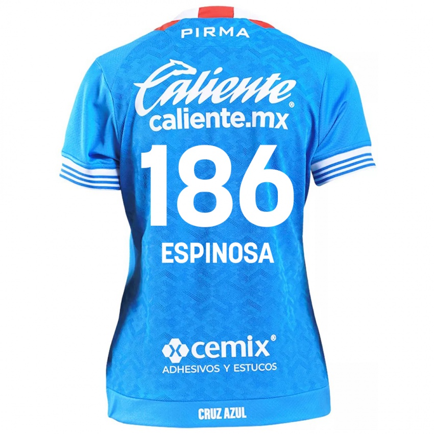 Niño Camiseta Brandón Espinosa #186 Cielo Azul 1ª Equipación 2024/25 La Camisa